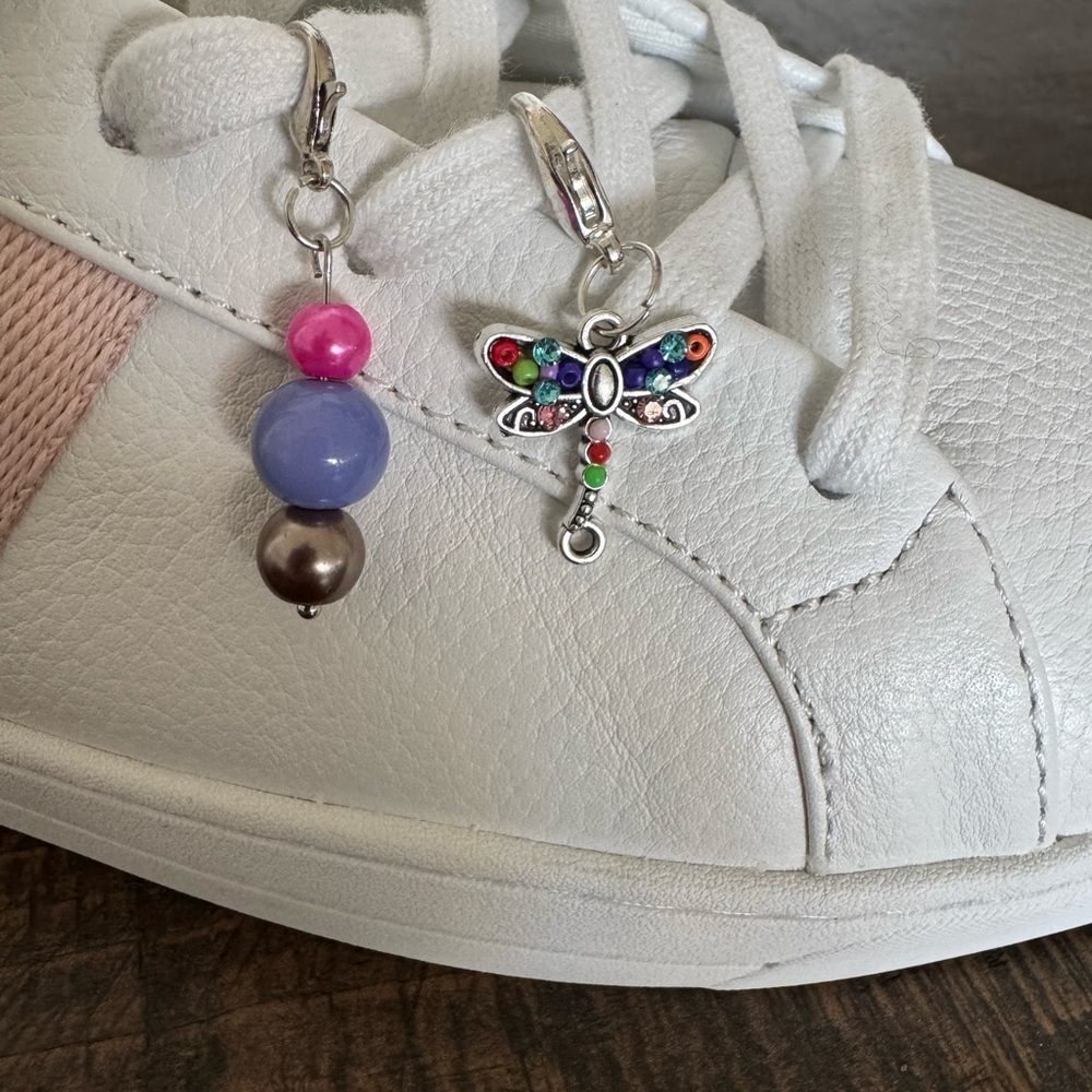 Beaded Charm and Dragonfly Charm - NWOT